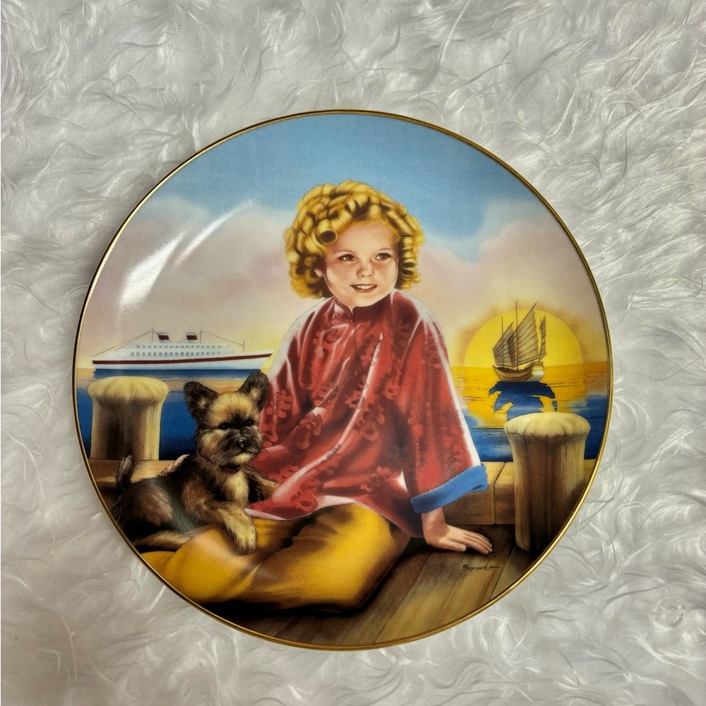 Danbury Mint Collectible Ceramic Plate Shirley Temple “Stowaway”